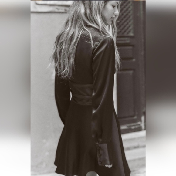 Zara Satin Effect Mini Dress - Picture 4 of 7